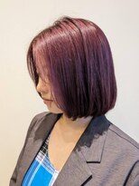 ボンドヘアー(Bond Hair) ブリーチカラー/ピンクパープル/ボブカット