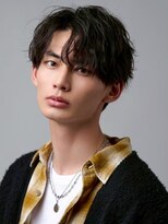 メンズサロンAlo 渋谷 #メンズカット#メンズパーマ#眉毛#ブリーチ#縮毛矯正#MEN'S特化&nbsp;ニュアンスパーマ/センターパート/波巻きツイストスパイラル渋谷