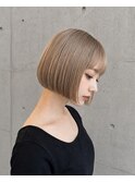 ミルクティーベージュ×ボブ