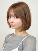 前髪イメチェンピンクベージュクールショートレイヤーカット