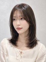 フォト イケブクロ(foto IKEBUKURO)&nbsp;結べるミディアムレイヤー/顔まわりカット/ヘーゼルベージュ/