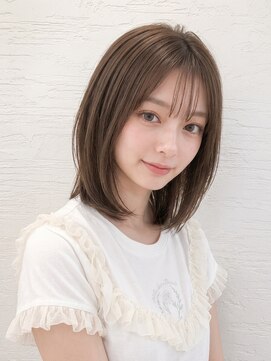 カバーヘア ブリス 上尾西口店(COVER HAIR bliss) 秋カラーブリーチなしミディアムレイヤー/ブラウン顔周りp上尾