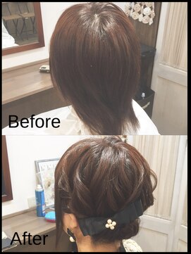 秋葉原コットン ヘアセット専門店 ショートヘアルーズアップ　ショートヘアアレンジ