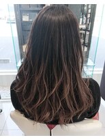 アース 富谷店(HAIR & MAKE EARTH)&nbsp;バレイヤージュ×スモーキーベージュ