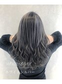 シルバー、ハイライト、バレイヤージュ、シールエクステ