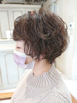 ラボヌール ヘアー エクラ(La Bonheur hair eclat) ショートパーマハイライト