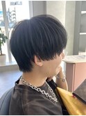 メンズライクモテる黒髪マッシュ韓国風トレンドヘアメンズカット