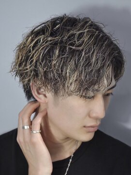 ヒロギンザ 青山店(HIRO GINZA) ハイライト/マッシュパーマ/ウルフ/アッシュブラック/波巻き