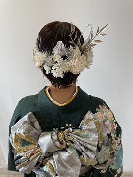 ケンジ 平塚ラスカ店(KENJE) ショートアレンジ/ショートヘア/金箔アレンジ/平塚