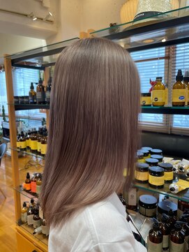 オーガニックマインド 坂戸 鶴ヶ島(organic+mind) 透明感抜群♪ダブルカラーブリーチミルクティーベージュ