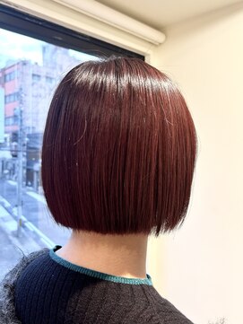 ノイ(noi) #noi_style ミニボブ×ワインレッド