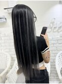 黒髪から出来るギャルハイライト シルバー