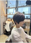 ショートヘアショートボブマッシュショートミルクティー髪質改善
