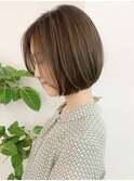 ダブルカラーピンクベージュピンクブラウンカラーレイヤーカット