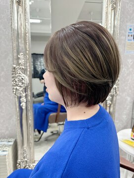 ハイバレーヘアーメゾン(HIGH VALLEY HAIRMAISON) ミニボブショートボブレイヤーボブ顔周りレイヤー岡山南中央町