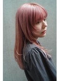 イヤリングカラー　ボブ　大人かわいい　フェザーバング
