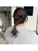 【hair＆healing  Luonto】編みおろしポニー