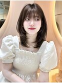 ♪顔周り　レイヤー　ウルフカット　韓国ボブ　縮毛矯正