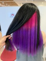 アズールサン 草加西口店(azule-sun)&nbsp;インナーカラー,ピンク×パープル,グラデーションピンク【草加】