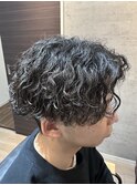 stylist 根本　メンズスタイル　波巻き