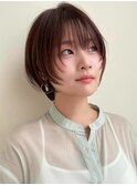 大人可愛い20代30代40代小顔ひレイヤーショートボブ丸み前下がり