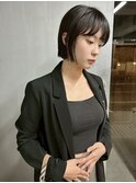 【小顔顔まわり】黒髪/ミニボブ/大人かわいい