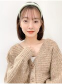 ・大人ガーリーダークアッシュ似合わせカットミディアムレイヤー