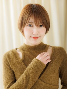 カバーヘア イヴ 戸頭店(COVER HAIR EVE) ミルクティーベージュ/小顔ショート/アッシュベージュ/20代30代e