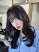 オリーブアッシュブラウン ハッシュカット