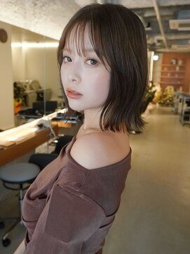 POCKET郡山安積店 ショートカットレイヤーカット髪質改善縮毛矯正【4月1日OPEN予定】 くびれボブ×髪質改善カラー