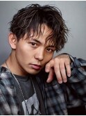 刈り上げセンターパート/波巻きツイストスパイラル/金沢