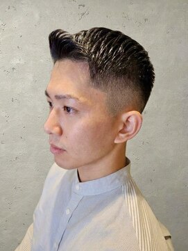 ワンワンオー バーバーショップ 長浜店(@110 BARBER SHOP) 濡れパンアップバング　濡れパン/フェード/メンズ