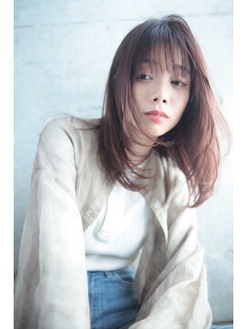 アンド(AND) 地毛風ストレート ミディアムウルフ 中目黒 代官山