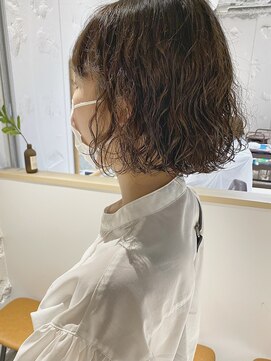 コフィー バイ メルト 吉祥寺(cofy by melt) 【三ツ井純】ハードパーマ 無造作簡単セット 前下がりボブパーマ