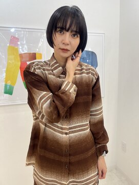 エースハバナ 渋谷(1 HAVANA) 顔まわりレイヤー/地毛風カラー/オリーブアッシュ