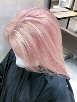 ベレーザ 渋谷(BELEZA)&nbsp;3823ハイライトグラデーションカラーホワイトピンク艶髪ロング