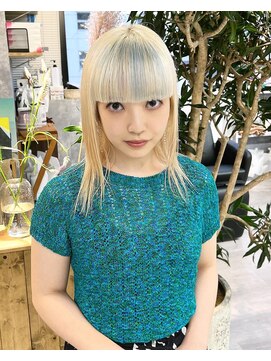 イコ(.ico) ブロンド×水色mix