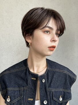 アイティーバイアルバム 下北沢店(IT by ALBUM) ニュアンスハンサムショート_斜めバンググレージュカラー_59308