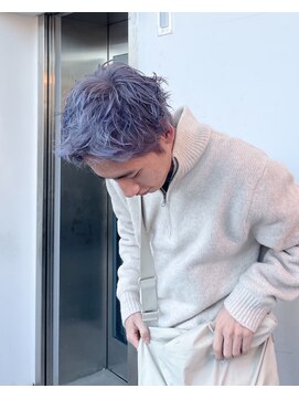 ロンド 表参道店(Lond) パープルカラー　グレージュ　スパイカーショート