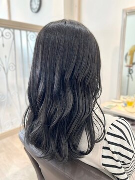 エルベ 茨大前店(elve) ブリーチ無し × ダークグレー
