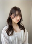 博多/福岡/韓国ヘア/前髪顔周りカット/レイヤー/ブラウンカラー