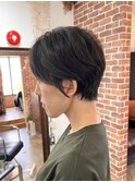 マッシュショート/アッシュカラー/シースルバング/大人ボブ