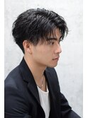 刈り上げマッシュ波巻きパーマツイストスパイラルパーマ黒髪