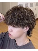 【前髪おろしサーフカールパーマ】メンズスパイラルウルフ名古屋