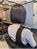 ワンレングスボブ♪