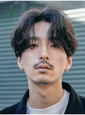 仙台ニュアンスパーマセンターパートフェザーパーマ毛流れパーマ