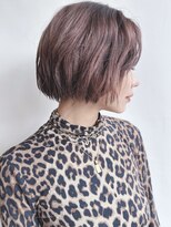 モリオ(morio)&nbsp;*くせ毛風顎ラインボブ外国人風大人ミニボブ耳かけボブ30代40代3