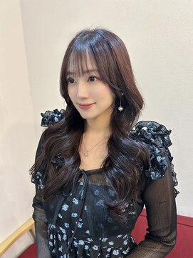 シェノン 梅田(CHAINON) ラベンダーカラー/韓国風くびれ/顔周りレイヤー