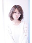 シアーグレージュ×ふんわりボブ