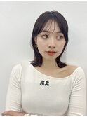 ミディアム／ラベンダーベージュ／シースルーバング